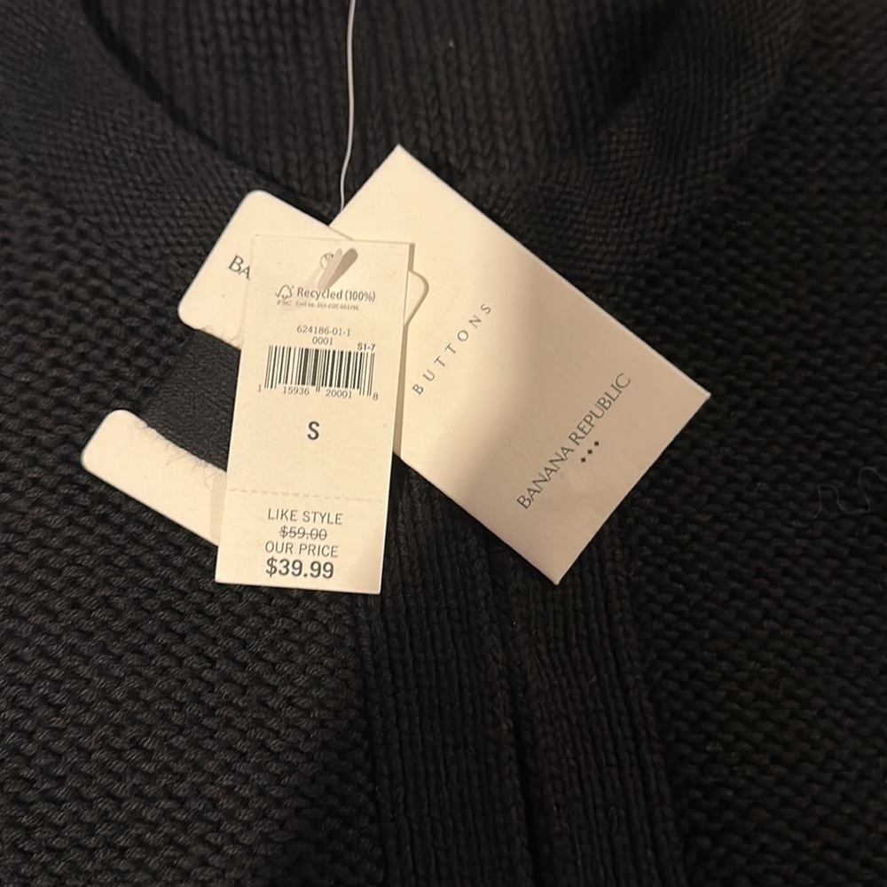NWT Banana Republic sweater/ cover size Small 100% cotton - Picture 7 of 11